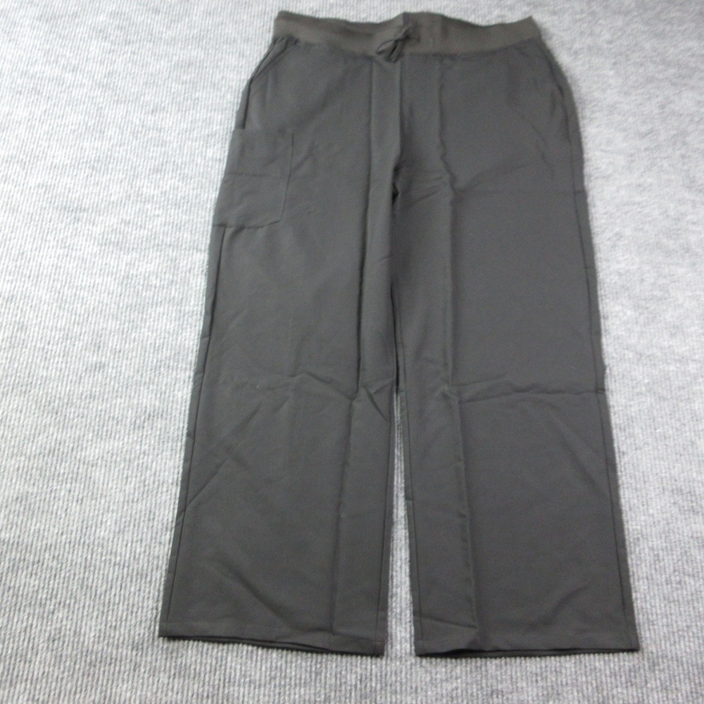 Mandala Pants Womens 2XL Black Wide Leg Cargo Drawstring Stretch Twill 41x31 NWT